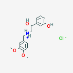 N-(3,4-dimethoxybenzyl)-2-hydroxy-2-(3-hydroxyphenyl)ethanaminium chloride