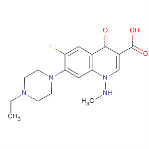 3-Quinolinecarboxylic acid,7-(4-ethyl-1-piperazinyl)-6-fluoro-1,4-dihydro-1-(methylamino)-4-oxo-