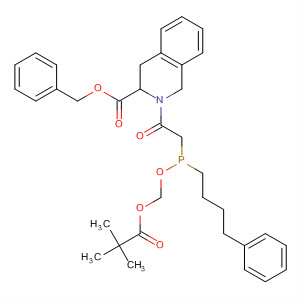 3-Isoquinolinecarboxylic acid,2-[[[(2,2-dimethyl-1-oxopropoxy)methoxy](4-phenylbutyl)phosphinyl]acetyl]-1,2,3,4-tetrahydro-, phenylmethyl ester, (3S)-