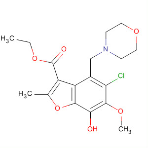 3-Benzofurancarboxylic acid,6-chloro-4-hydroxy-5-methoxy-2-methyl-7-(4-morpholinylmethyl)-, ethylester