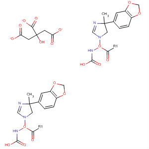 Carbamic acid,[4-(1,3-benzodioxol-5-yl)-4,5-dihydro-1H-imidazol-2-yl]-, methyl ester,2-hydroxy-1,2,3-propanetricarboxylate (2:1)
