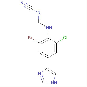Methanimidamide,N-[2-bromo-6-chloro-4-(1H-imidazol-4-yl)phenyl]-N'-cyano-