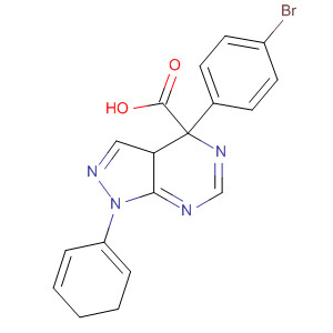 1H-Pyrazolo[3,4-d]pyrimidine-4-carboxylic acid,4-(4-bromophenyl)-4,5-dihydro-1-phenyl-