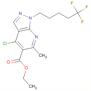 1H-Pyrazolo[3,4-b]pyridine-5-carboxylic acid,4-chloro-6-methyl-1-(5,5,5-trifluoropentyl)-, ethyl ester