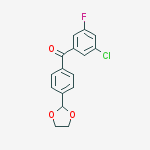 3-CHLORO-4-(1,3-DIOXOLAN-2-YL)-5-FLUOROBENZOPHENONE