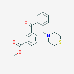 3-CARBOETHOXY-2-THIOMORPHOLINOMETHYL BENZOPHENONE