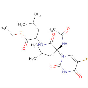 L-Leucine,N-[N-acetyl-2-(5-fluoro-3,4-dihydro-2,4-dioxo-1(2H)-pyrimidinyl)leucyl]-,ethyl ester