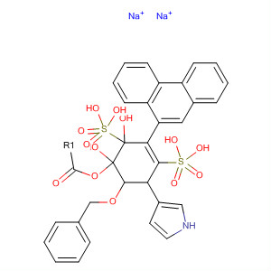 3-Cyclohexene-1,2-diol,3-(9-phenanthrenyl)-6-(phenylmethoxy)-5-(1H-pyrrol-3-yl)-, bis(hydrogensulfate) (ester), disodium salt, (1S,2R,5R,6R)-