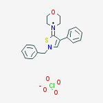 Isothiazolium, 5-(4-morpholinyl)-4-phenyl-2-(phenylmethyl)-, perchlorate