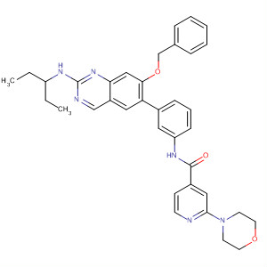 4-Pyridinecarboxamide,N-[3-[2-[(1-ethylpropyl)amino]-7-(phenylmethoxy)-6-quinazolinyl]phenyl]-2-(4-morpholinyl)-