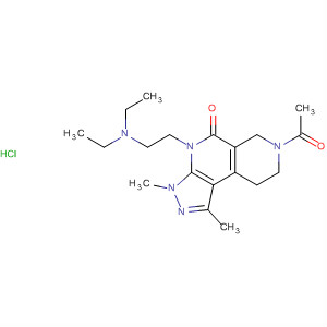 5H-Pyrazolo[3,4-c][2,7]naphthyridin-5-one,7-acetyl-4-[2-(diethylamino)ethyl]-3,4,6,7,8,9-hexahydro-1,3-dimethyl-,monohydrochloride
