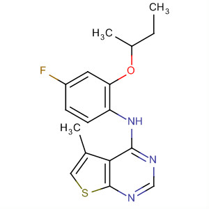 Thieno[2,3-d]pyrimidin-4-amine,N-[4-fluoro-2-(1-methylpropoxy)phenyl]-5-methyl-