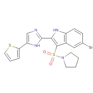 1H-Indole,5-bromo-3-(1-pyrrolidinylsulfonyl)-2-[5-(2-thienyl)-1H-imidazol-2-yl]-