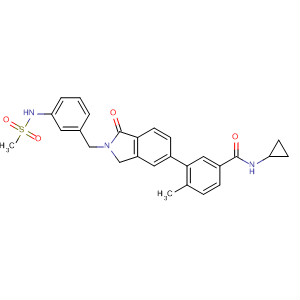 Benzamide,N-cyclopropyl-3-[2,3-dihydro-2-[[3-[(methylsulfonyl)amino]phenyl]methyl]-1-oxo-1H-isoindol-5-yl]-4-methyl-