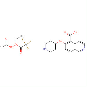 5-Isoquinolinecarboxylic acid, 6-(4-piperidinyloxy)-, ethyl ester2,2,2-trifluoroacetate (1:1)