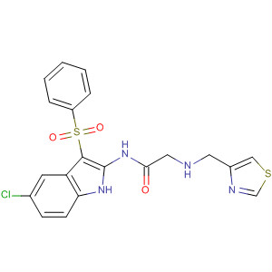 Acetamide,N-[5-chloro-3-(phenylsulfonyl)-1H-indol-2-yl]-2-[(4-thiazolylmethyl)amino]-