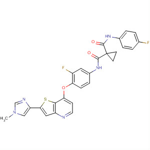 1,1-Cyclopropanedicarboxamide,N-[3-fluoro-4-[[2-(1-methyl-1H-imidazol-4-yl)thieno[3,2-b]pyridin-7-yl]oxy]phenyl]-N'-(4-fluorophenyl)-
