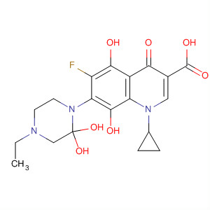 3-Quinolinecarboxylic acid,1-cyclopropyl-7-(4-ethyldihydroxy-1-piperazinyl)-6-fluoro-1,4-dihydro-5,8-dihydroxy-4-oxo-