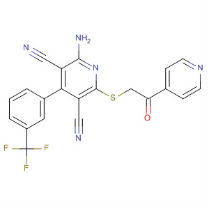 3,5-Pyridinedicarbonitrile,2-amino-6-[[2-oxo-2-(4-pyridinyl)ethyl]thio]-4-[3-(trifluoromethyl)phenyl]-