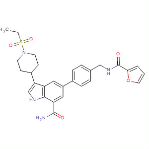 1H-Indole-7-carboxamide,3-[1-(ethylsulfonyl)-4-piperidinyl]-5-[4-[[(2-furanylcarbonyl)amino]methyl]phenyl]-