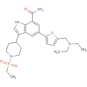 1H-Indole-7-carboxamide,5-[5-[(diethylamino)methyl]-2-thienyl]-3-[1-(ethylsulfonyl)-4-piperidinyl]-