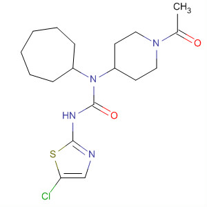 Urea, N-(1-acetyl-4-piperidinyl)-N'-(5-chloro-2-thiazolyl)-N-cycloheptyl-