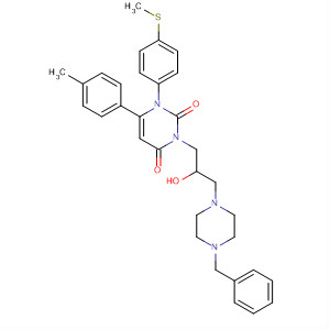 2,4(1H,3H)-Pyrimidinedione,3-[2-hydroxy-3-[4-(phenylmethyl)-1-piperazinyl]propyl]-6-(4-methylphenyl)-1-[4-(methylthio)phenyl]-