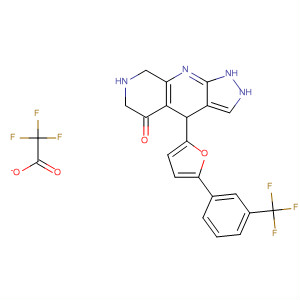 5H-Pyrazolo[3,4-b][1,7]naphthyridin-5-one,1,2,4,6,7,8-hexahydro-4-[5-[3-(trifluoromethyl)phenyl]-2-furanyl]-,2,2,2-trifluoroacetate (1:1)