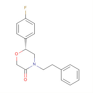 3-Morpholinone, 6-(4-fluorophenyl)-4-(2-phenylethyl)-, (6R)-