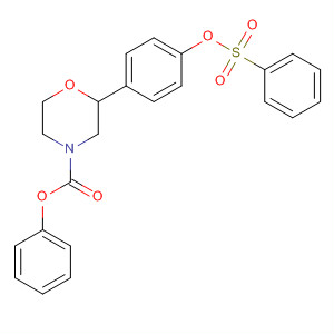 4-Morpholinecarboxylic acid, 2-[4-[(phenylsulfonyl)oxy]phenyl]-, phenylester, (2R)-