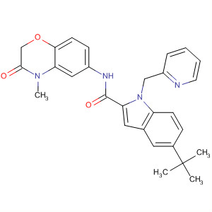 1H-Indole-2-carboxamide,N-(3,4-dihydro-4-methyl-3-oxo-2H-1,4-benzoxazin-6-yl)-5-(1,1-dimethylethyl)-1-(2-pyridinylmethyl)-