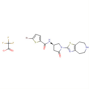 2-Thiophenecarboxamide,5-bromo-N-[(3R)-5-oxo-1-(5,6,7,8-tetrahydro-4H-thiazolo[4,5-d]azepin-2-yl)-3-pyrrolidinyl]-, 2,2,2-trifluoroacetate (1:1)