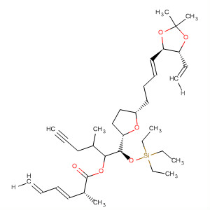 3,5-Hexadienoic acid, 2-methyl-,(1R,2R)-1-[(R)-[(2S,5S)-5-[(3E)-4-[(4R,5R)-5-ethenyl-2,2-dimethyl-1,3-dioxolan-4-yl]-3-buten-1-yl]tetrahydro-2-furanyl][(triethylsilyl)oxy]methyl]-2-methyl-4-pentyn-1-yl ester, (2R,3E)-