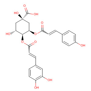Cyclohexanecarboxylic acid,4-[[3-(3,4-dihydroxyphenyl)-1-oxo-2-propen-1-yl]oxy]-1,3-dihydroxy-5-[[3-(4-hydroxyphenyl)-1-oxo-2-propen-1-yl]oxy]-, (1R,3R,4S,5R)-