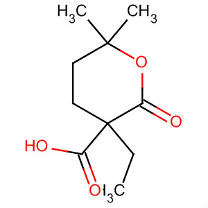 2H-Pyran-3-carboxylic acid, 3-ethyltetrahydro-6,6-dimethyl-2-oxo-