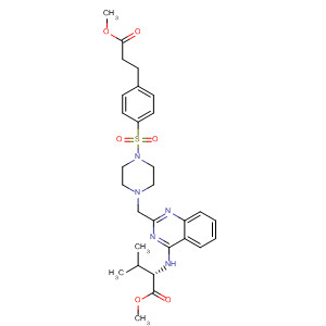 L-Valine,N-[2-[[4-[[4-(3-methoxy-3-oxopropyl)phenyl]sulfonyl]-1-piperazinyl]methyl]-4-quinazolinyl]-, methyl ester