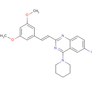Quinazoline,2-[(1E)-2-(3,5-dimethoxyphenyl)ethenyl]-6-iodo-4-(1-piperidinyl)-