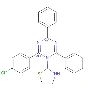 2H-Thiazolo[3,2-a]-1,3,5-triazine,2-(4-chlorophenyl)-3,4-dihydro-4,6-diphenyl-, (2R,4S)-rel-