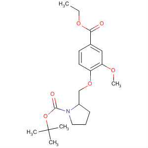 1-Pyrrolidinecarboxylic acid,2-[[4-(ethoxycarbonyl)-2-methoxyphenoxy]methyl]-, 1,1-dimethylethylester, (2S)-