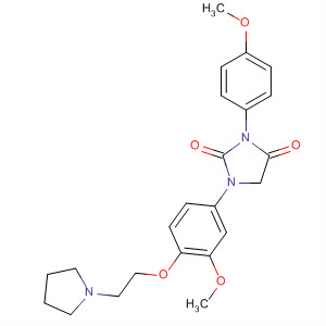 2,4-Imidazolidinedione,3-(4-methoxyphenyl)-1-[3-methoxy-4-[2-(1-pyrrolidinyl)ethoxy]phenyl]-