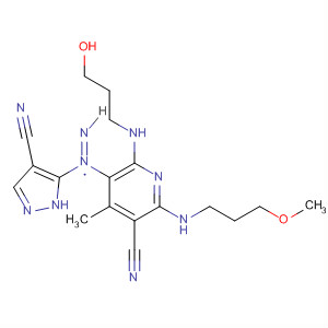3-Pyridinecarbonitrile,5-[2-(4-cyano-1H-pyrazol-5-yl)diazenyl]-6-[(3-hydroxypropyl)amino]-2-[(3-methoxypropyl)amino]-4-methyl-
