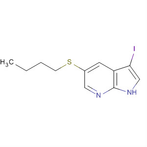 1H-PYRROLO[2,3-B]PYRIDINE, 5-(BUTYLTHIO)-3-IODO-
