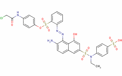 1-[(p-chloroacetamido)phenyl] 2-[[2-amino-6-[[ethyl(4-sulphophenyl)amino]sulphonyl]-8-hydroxy-1-naphthyl]azo]benzenesulphonate
