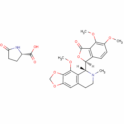 (3s)-6,7-dimethoxy-3-[(5r)-4-methoxy-6-methyl-7,8-dihydro-5h-[1,3]dioxolo[4,5-g]isoquinolin-5-yl]-3h-2-benzofuran-1-one;(2s)-5-oxopyrrolidine-2-carboxylic Acid