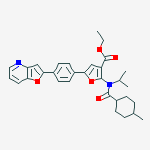 3-Furancarboxylic  acid,  5-(4-furo[3,2-b]pyridin-2-ylphenyl)-2-[[(trans-4-methylcyclohexyl)carbonyl](1-methylethyl)amino]-,  ethyl  ester