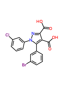 5-(3-bromophenyl)-1-(3-chlorophenyl)pyrazole-3,4-dicarboxylic Acid