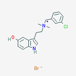 (M-CHLOROBENZYL)(2-(5-HYDROXYINDOL-3-YL)ETHYL)DIMETHYLAMMONIUM BROMIDE