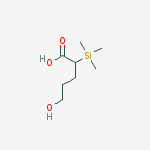 5-HYDROXY-2-(TRIMETHYLSILYL)-PENTANOIC ACID molecular structure