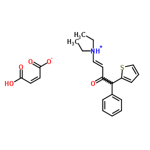 (1E)-N,N-diethyl-3-oxo-4-phenyl-4-thiophen-2-ylbut-1-en-1-aminium (2Z)-3-carboxyprop-2-enoate