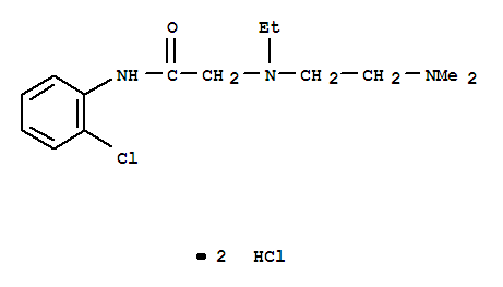N-{2-[(2-chlorophenyl)amino]-2-oxoethyl}-N-ethyl-N',N'-dimethylethane-1,2-diaminium dichloride molecular structure